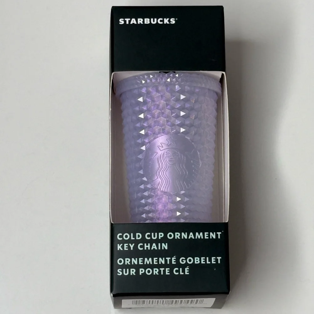 Starbucks Purple Cold Cup Ornament Keychain